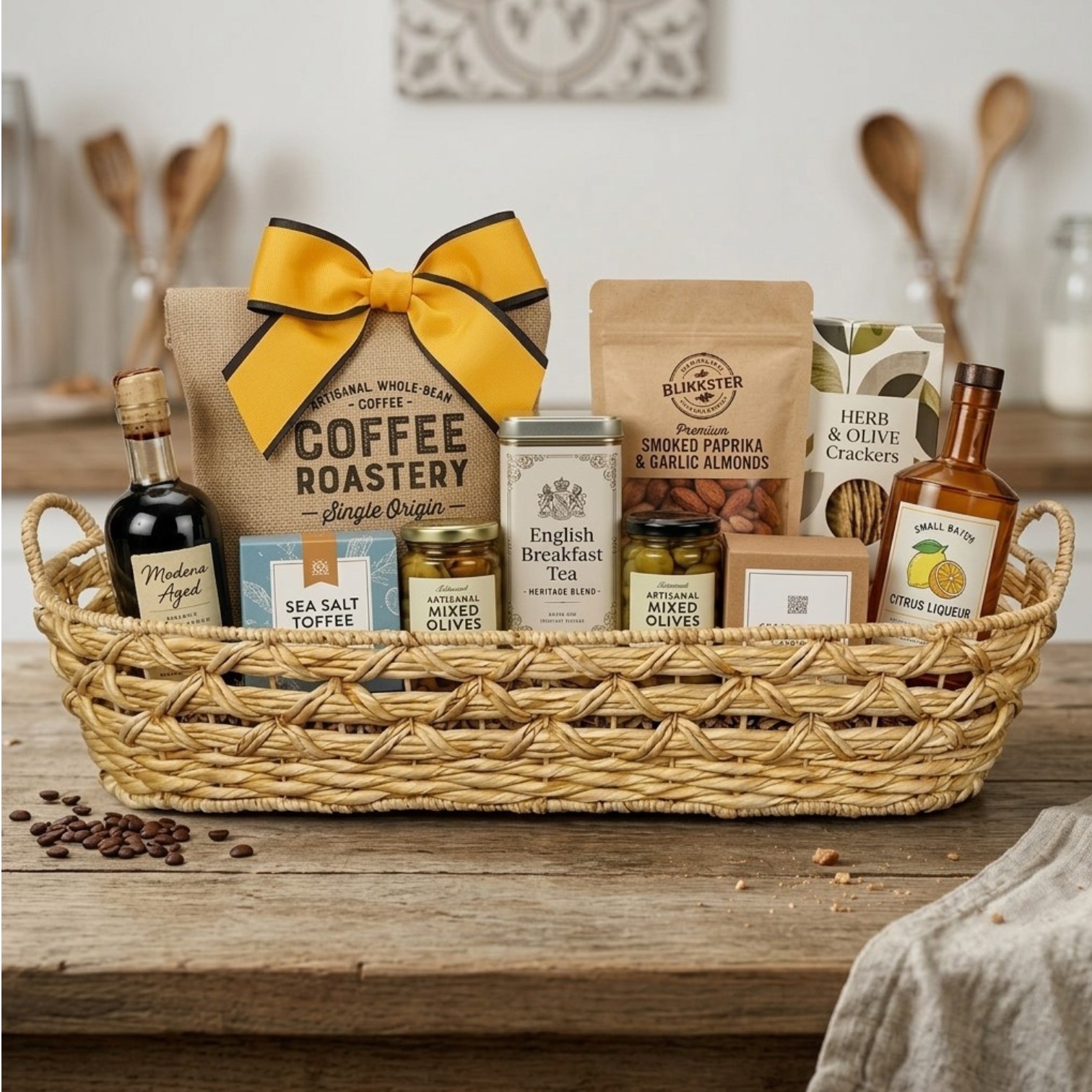 Handwoven Water Hyacinth Gift Basket