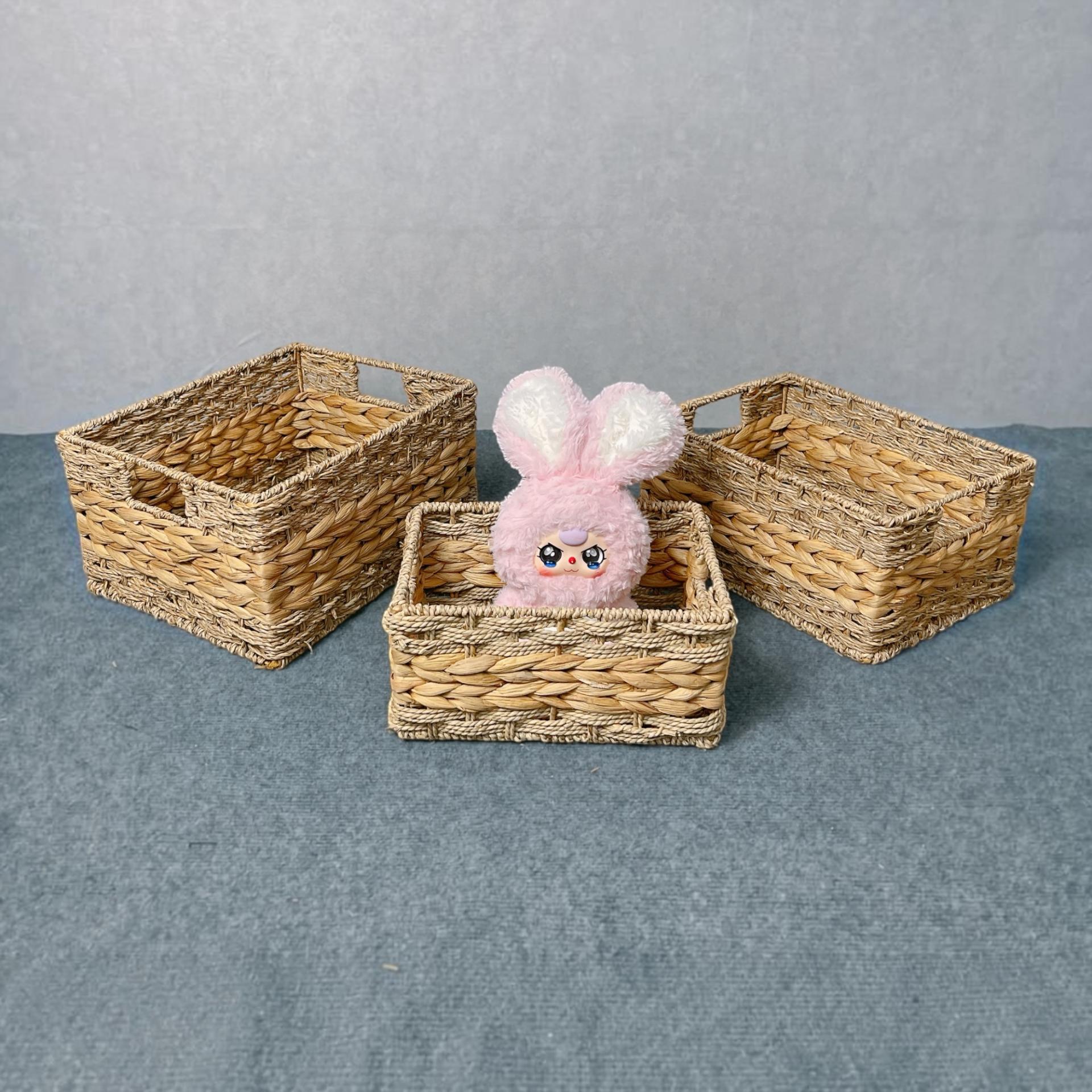 Handwoven Water Hyacinth Kids’ Storage Basket Set of 3