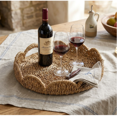 Handwoven Seagrass Serving Tray